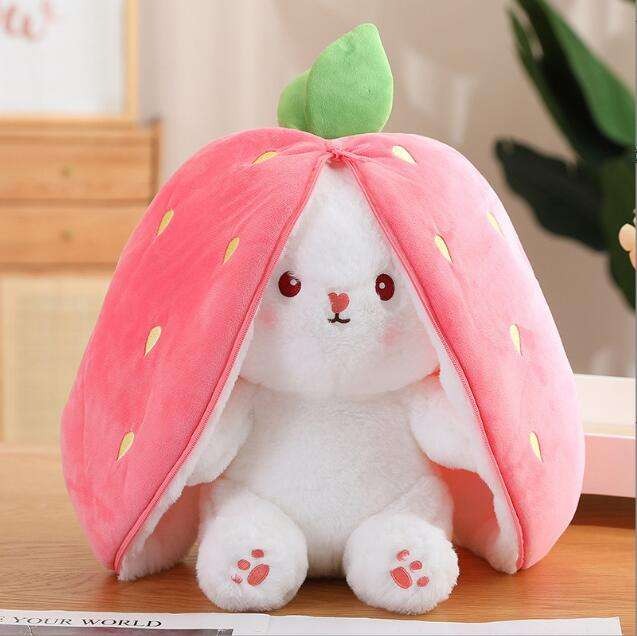 Security Bunny sleeping strawberry carrot throw pillow transform fruit(10 Pack)