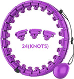 Hoop with weight for Adults easy Weight Loss Detachable Knots, 2 in 1 Adomen Fitness Massage