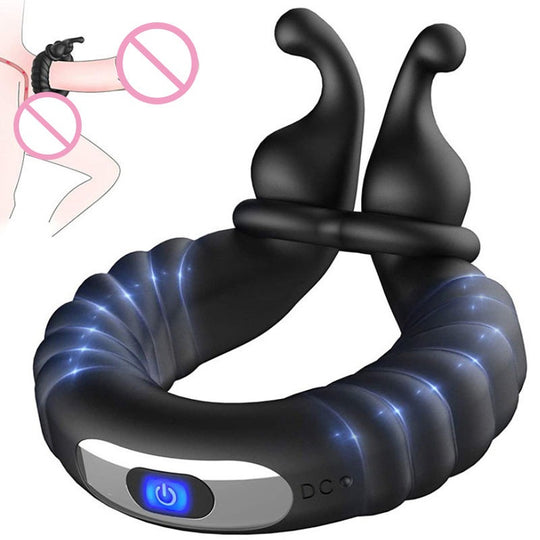 Ejaculation Delay Pleasure Penis Ring Vibrating Rings Sex Toys Men Vibrator