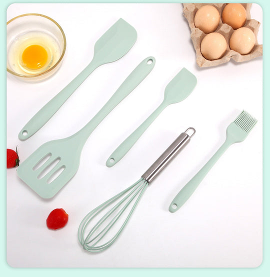 Baking Tools Spatula Brush Whisk Heat Resistant Silicone Scraper Baking Set for Kitchen