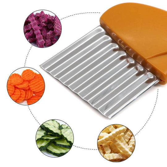 Crinkle cutter for any Vegetable potato chip cutter Stainless Steel Slicer french fries cutter