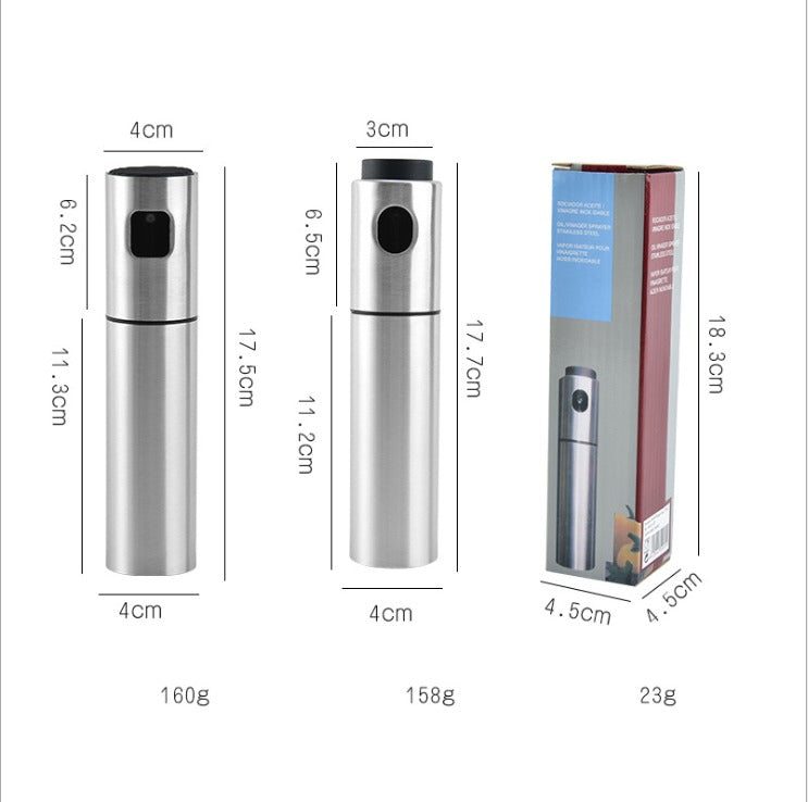 Cooking Oil Vinegar Sprayer Dispenser Stainless Steel Oil Sprayer Bottle