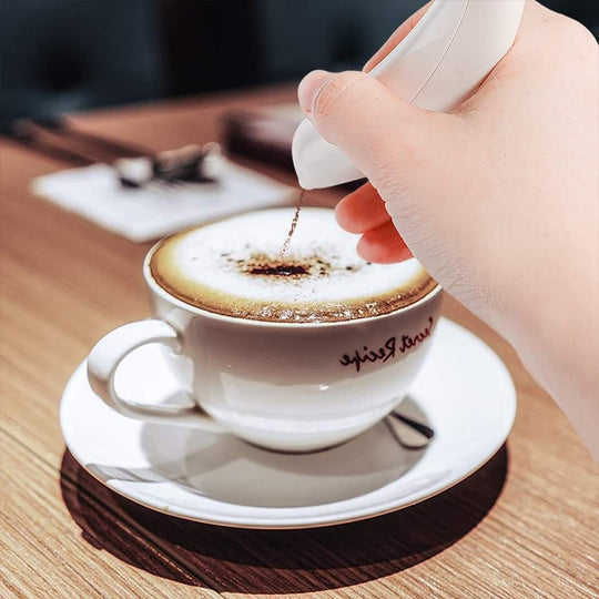 Latte Pen Electric Coffee Pen Spice Pen for Food Art DIY Creative Pattern Information with Cinnamon Cocoa Powder Broken Sugar