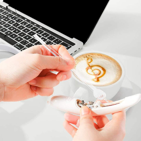 Latte Pen Electric Coffee Pen Spice Pen for Food Art DIY Creative Pattern Information with Cinnamon Cocoa Powder Broken Sugar