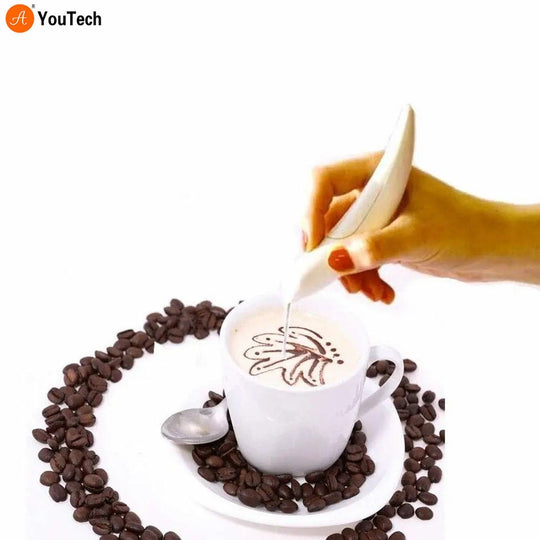 Latte Pen Electric Coffee Pen Spice Pen for Food Art DIY Creative Pattern Information with Cinnamon Cocoa Powder Broken Sugar