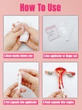Yoni Pops Vagina Cleaning Pills Organic Boric Acid Capsules Vaginal Suppositories(Bulk 3 Sets)