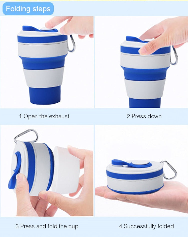 Travel Silicone Folding Cup(Bulk 3 Sets)