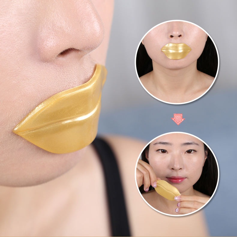 Premium Quality Moisturizing Collagen Crystal Lip Mask - Anti-Ageing (Gold-Lip Mask)