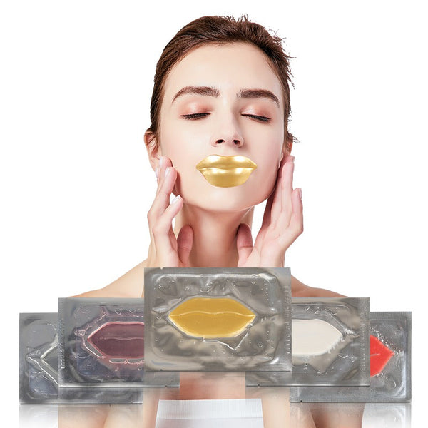 Copy of Premium Quality Moisturizing Collagen Crystal Lip Mask - Anti-Ageing (Gold-Lip Mask)(Bulk 3 Sets)