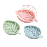 Classy Leaf shape holder Non slip soap dish(Bulk 3 Sets)