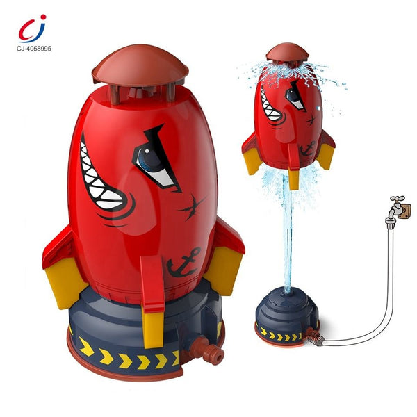 Summer 360 rotation water rocket playing toys plastic flying launcher outdoor yard rocket sprinkler