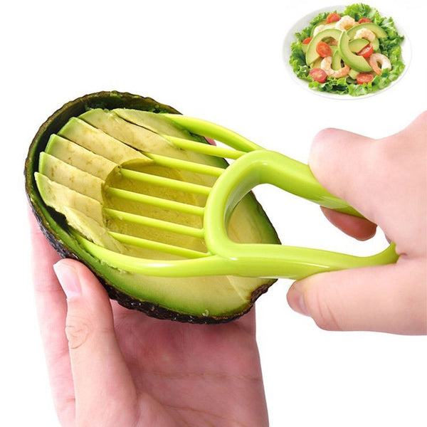 Multi Functional Plastic 3 in 1 Avocado Knife Avocado Cutter Slicer Kitchen Gadgets(Bulk 3 Sets)