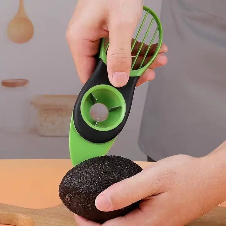 Multi Functional Plastic 3 in 1 Avocado Knife Avocado Cutter Slicer Kitchen Gadgets