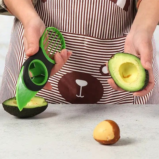 Multi Functional Plastic 3 in 1 Avocado Knife Avocado Cutter Slicer Kitchen Gadgets(Bulk 3 Sets)