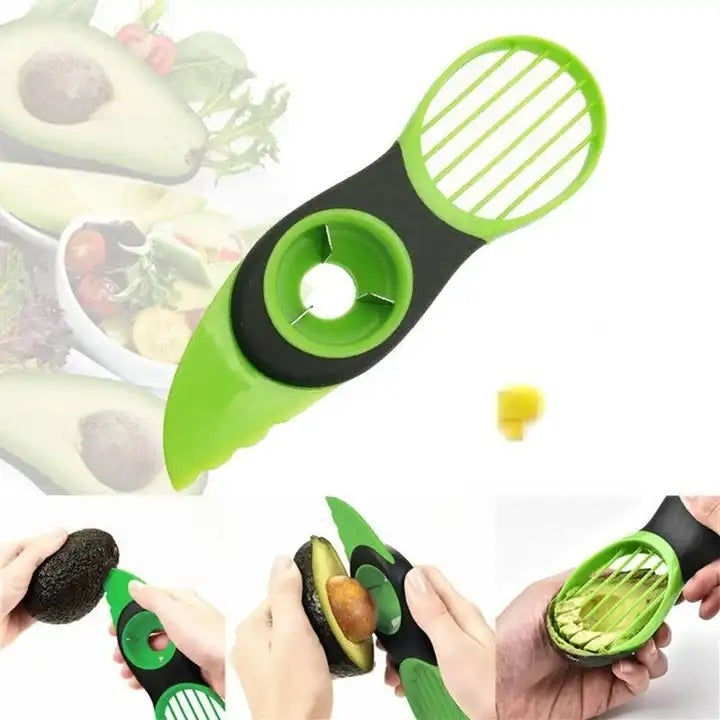 Multi Functional Plastic 3 in 1 Avocado Knife Avocado Cutter Slicer Kitchen Gadgets