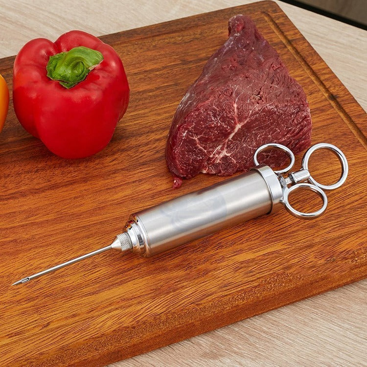 Stainless Steel Meat Injector Kit Food Syringe(10 Pack)