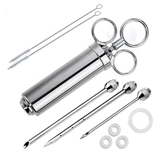 Meat Injector Kit Stainless Steel Food Syringe(Bulk 3 Sets)