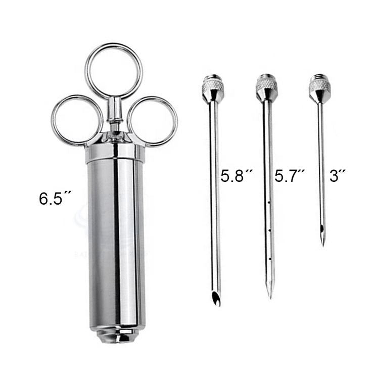 Meat Injector Kit Stainless Steel Food Syringe(Bulk 3 Sets)