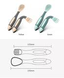 High Quality 90 silica gel bib Baby feeting dispensing Spoon and fork set Chisheng(Bulk 3 Sets)
