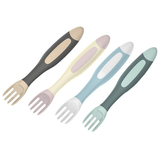 High Quality 90 silica gel bib Baby feeting dispensing Spoon and fork set Chisheng