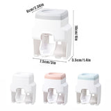 Toothbrush Holders Toothpaste Dispenser Squeezers Wall Mounted for Bathroom, 2 Tooth Brush Slots & 1 Automatic Tooth Paster Squeezer