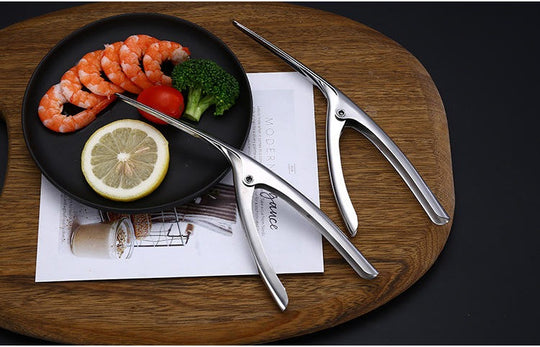 Premium Stainless Steel Shrimp Peeling Tool Shrimp Skin Shell Device Peeling Fish Pliers(Bulk 3 Sets)