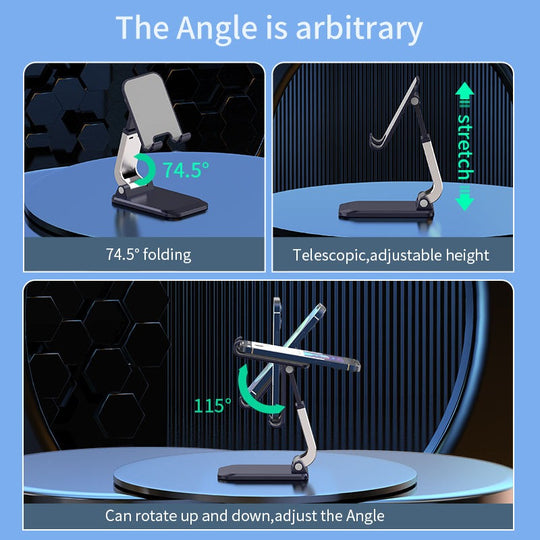 Q7 Multi-function Lift Phone Stand for Desk Portable Foldable Artifact
