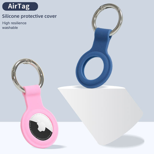 Silicone Case for Airtags with Keychain, Protective Cover for Apple Air tag Key Finder Tracker, Pet Dog Itag Collar Necklace, Airtag Accessories Holder(10 Pack)