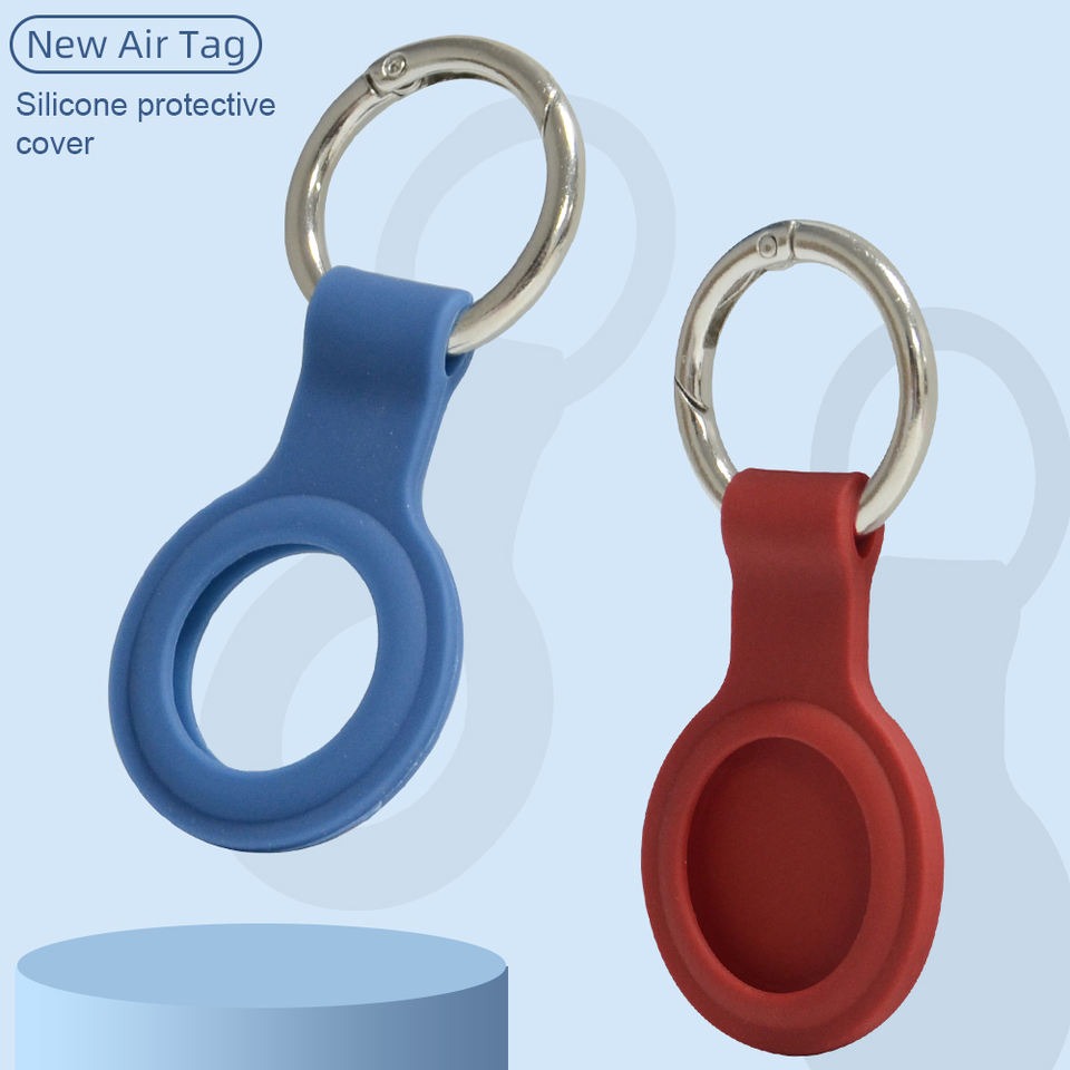 Silicone Case for Airtags with Keychain, Protective Cover for Apple Air tag Key Finder Tracker, Pet Dog Itag Collar Necklace, Airtag Accessories Holder