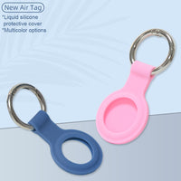 Silicone Case for Airtags with Keychain, Protective Cover for Apple Air tag Key Finder Tracker, Pet Dog Itag Collar Necklace, Airtag Accessories Holder(10 Pack)