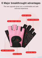 Breathable Workout Gloves Weight Lifting Fingerless Gym Exercise Gloves with Curved Open Back(10 Pack)