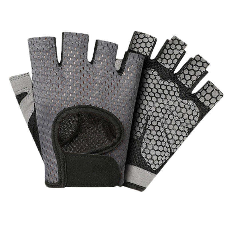 Breathable Workout Gloves Weight Lifting Fingerless Gym Exercise Gloves with Curved Open Back