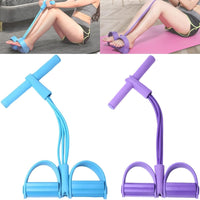 Resistance Tube for Exercise with Large Anti-Slip Pedals, 4-Tube Elastic Pull Rope, Fitness Tube for Workout, Stretching, Weight Loss(10 Pack)