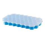 BPA Free Silicone Honey Comb Ice Cube Tray Leak Proof Whiskey Juice 37 Grid Ice Cube Trays with Lid(Bulk 3 Sets)