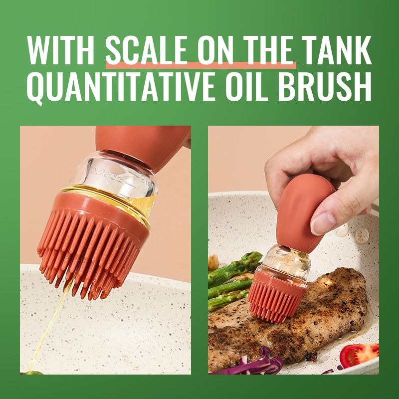 Perfectly drip Oil bottle with silicone brush Pastry steak Liquid Oil Brushes Baking BBQ Tool