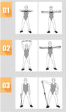 Yoga Fitness Resistance 8 Word Chest Expander Rope Workout Muscle Fitness Elastic Bands for Sports Exercise(10 Pack)