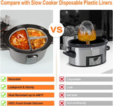 Reusable Thicker Silicone Slow Cooker Divider Liner Compatible 6 Quart Slow Cooker Set of 3, Slow Cooker Divider(10 Pack)