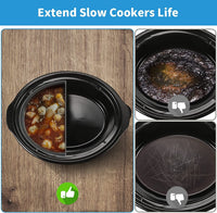 Reusable Thicker Silicone Slow Cooker Divider Liner Compatible 6 Quart Slow Cooker Set of 3, Slow Cooker Divider