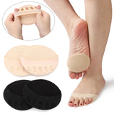 Ice Silk Sponge Pad Half Palm Socks Five-finger Socks(Bulk 3 Sets)