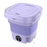 Folding Portable Washing Machine for Clothes Cleaning Washer for Socks Underwear Mini Washing Machine with Drain Basket