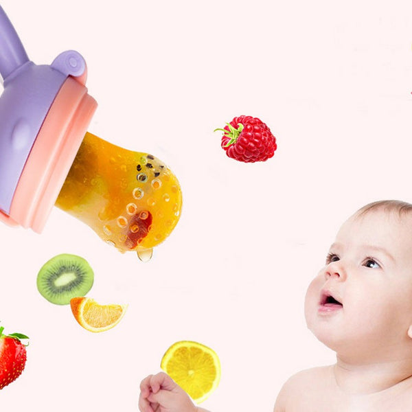 Newborn Pacifier Food Nibble Baby Feeder Kids Fruit Pacifier Feeding Safe Training Nipple Teat Silicone Baby Pacifier(Bulk 3 Sets)