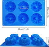 Silicone Bundt Cake Molds, Doughnut Maker Silicone Baking Tray Cupcake Muffin Molds Mini Cake Pan(10 Pack)