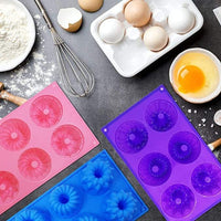 Silicone Bundt Cake Molds, Doughnut Maker Silicone Baking Tray Cupcake Muffin Molds Mini Cake Pan(Bulk 3 Sets)