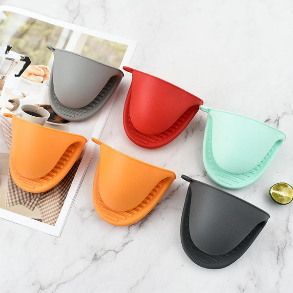 Premium Quality Kitchen Silicone Heat Resistant Gloves Clips Insulation Non Stick Anti-slip Pot Bowel Holder Clip Cooking Baking Oven Mitts