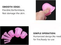 Anti Cellulite Massager Cupping Therapy Massage Sets Silicone Vacuum Suction Cupping Cups