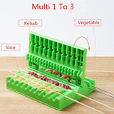 Professional Grade Skewers Kebab Maker Barbecue Stringer Box Machine Beef Pork Meat Vegetables Grill Kitchen Accessories BBQ Gadget(Bulk 3 Sets)