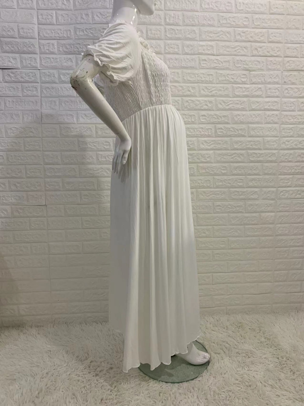 Perfect for Photshoot Maternity Baby Shower Photoshoot Dress Off Shoulder Maxi Pregnant Women