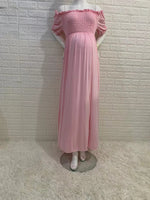 Perfect for Photshoot Maternity Baby Shower Photoshoot Dress Off Shoulder Maxi Pregnant Women