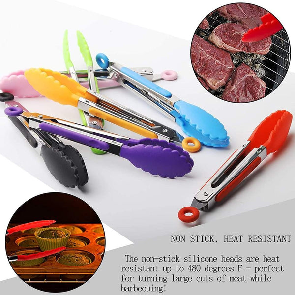 Wholesale Stainless Steel Kitchen Tongs Non-Stick Food Tongs With