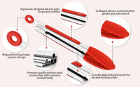 Stainless Steel 7 Inch  Silicone Party mini Tong Utensils for personal servings